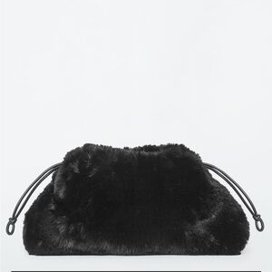 COS Cavatelli Clutch Bag - Faux Fur Effect